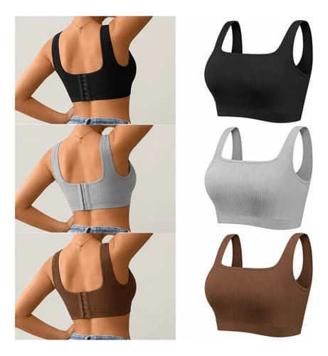 Kit 4 Top Com Bojo Fitness Sem Costura
