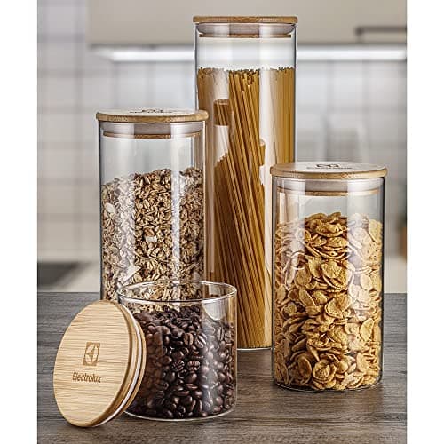 Electrolux Kit 4 Potes Herméticos Tampa de Bambu